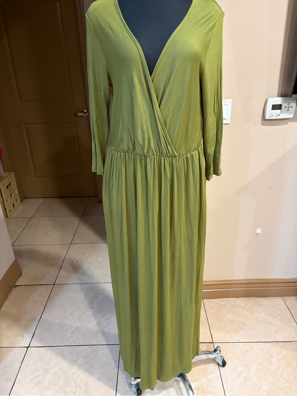 Annabelle olive green maxi dress